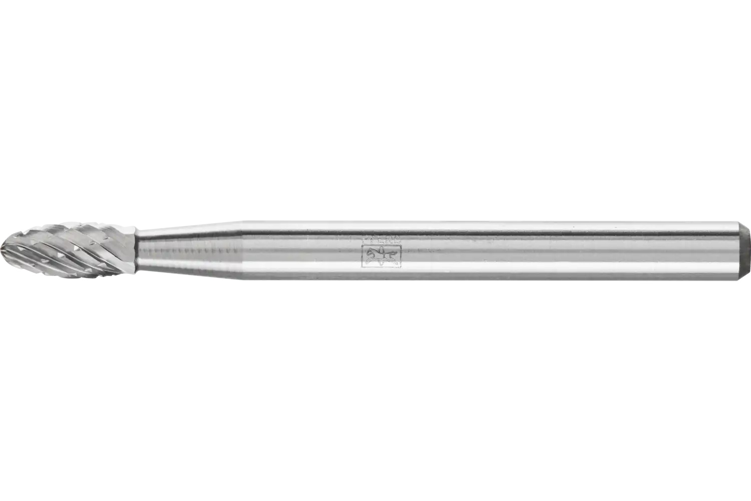 Picture of Pferd Carbide Bur SH-41 Flame Shape Double Cut 1/8" x 1/4" x 1/8" Shank